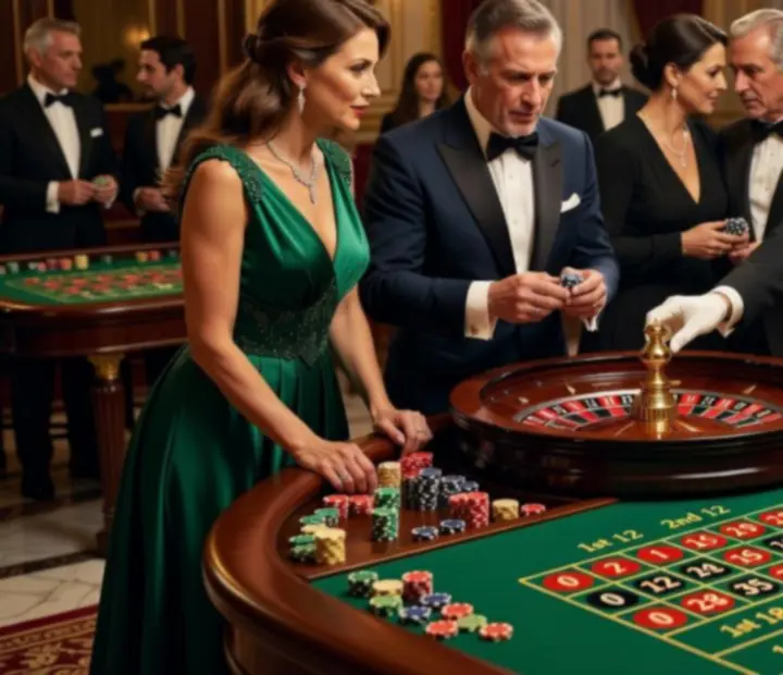 Profesjonalne stoły do pokera, ruletki i blackjacka podczas prywatnego wydarzenia